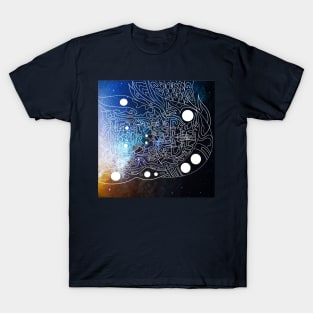 guardian of the galaxy in alien maya ship ecopop pattern T-Shirt